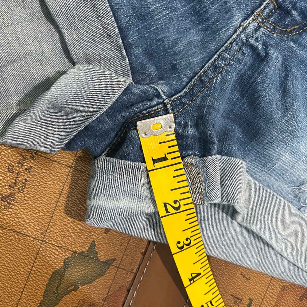 Wax Jean Womens Small Dark Wash Distressed Jean Denim Summer Casual Shorts - Picture 13 of 13
